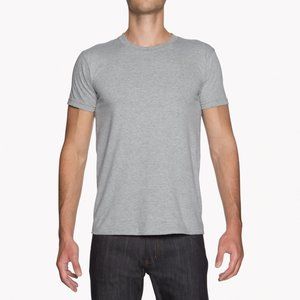 NWT Naked & Famous Men's Circular Knit T-Shirt - Ring-Spun Cotton - Heather Grey